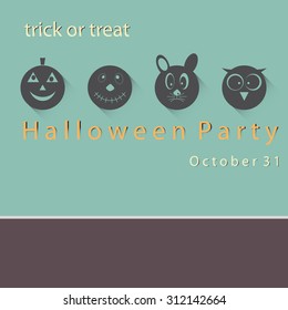 Poster, banner or background Halloween Party Night. illustration background. Vector art eps10