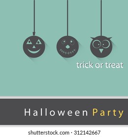 Poster, banner or background Halloween Party Night. illustration background. Vector art eps10