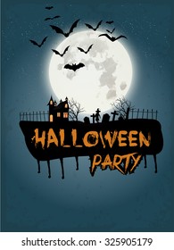Poster, banner or background for Halloween Party Night.