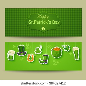 Poster, banner or background for Happy St Patricks day, vector  illustration.