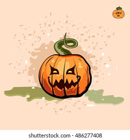 Poster, banner and background for pumpkins for Halloween