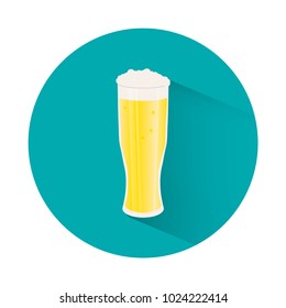 Poster or  banner with beer  mugs, glasses. Vector icon with alcoholic beverages. Wheat  lager, craft ale
