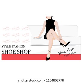 poster, banner, brochure design. Fashion theme