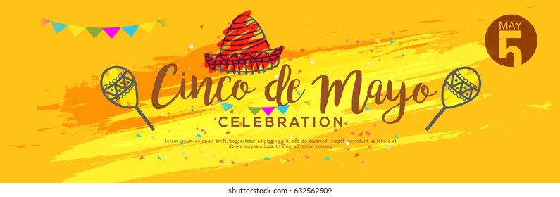 Poster Or Banner Of Cinco De Mayo Celebration Background.