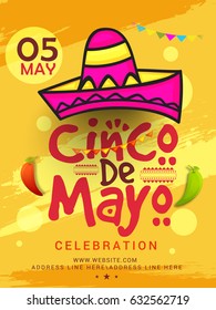 Poster Or Banner Of Cinco De Mayo Celebration Background.