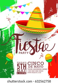 Poster Or Banner Of Cinco De Mayo Celebration Background.