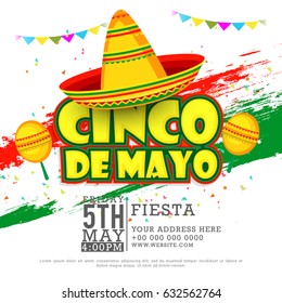 Poster oder Banner der Cinco de Mayo Feier Hintergrund.