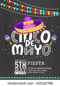 Poster Or Banner Of Cinco De Mayo Celebration Background.