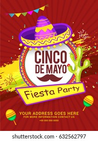 Poster Or Banner Of Cinco De Mayo Celebration Background.