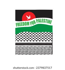 poster banner design for freedom for Palestine, free Palestine poster. Palestine independence 