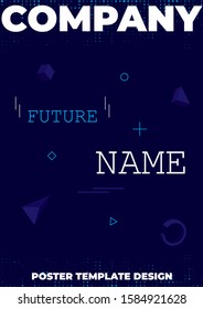 Poster banner future business vertical