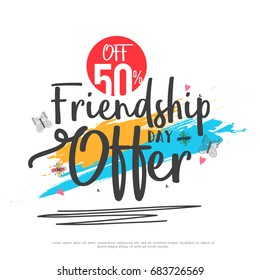 Poster Or Banner Of Happy Friendship Day Background.