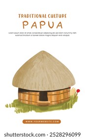 Poster Banner Indonesian Culture Papua