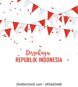 Poster or banner Indonesian independence day festival