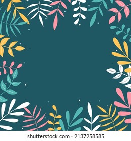 Poster banner plant flat style space for text