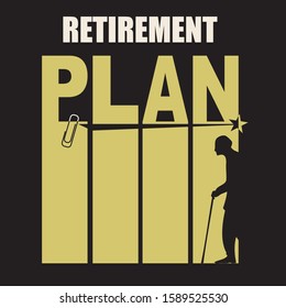 Poster or banner for retirement plan