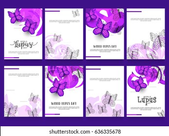 Poster Or Banner Set Of World Lupus Day.