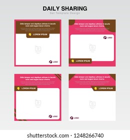 Poster , banner Template, social media banner, Set Cover information and knowledge Template for social media