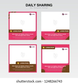 Poster , banner Template, social media banner, Set Cover information and knowledge Template for social media