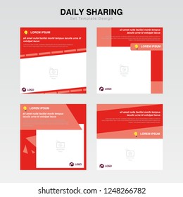 Poster , banner Template, social media banner, Set Cover information and knowledge Template for social media