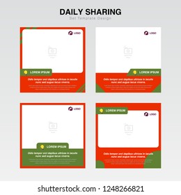 Poster , banner Template, social media banner, Set Cover information and knowledge Template for social media