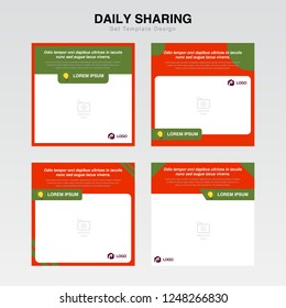 Poster , banner Template, social media banner, Set Cover information and knowledge Template for social media