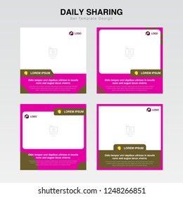 Poster , banner Template, social media banner, Set Cover information and knowledge Template for social media