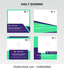 Poster , banner Template, social media banner, Set Cover information and knowledge Template for social media
