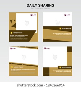 Poster , banner Template, social media banner, Set Cover information and knowledge Template for social media