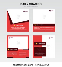 Poster , banner Template, social media banner, Set Cover information and knowledge Template for social media