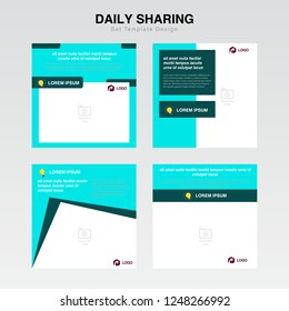 Poster , banner Template, social media banner, Set Cover information and knowledge Template for social media