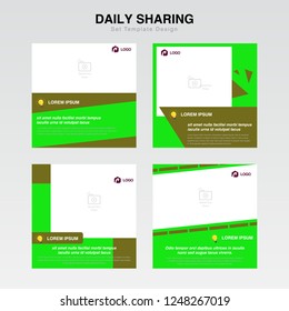 Poster , banner Template, social media banner, Set Cover information and knowledge Template for social media