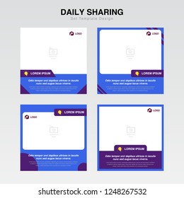 Poster , banner Template, social media banner, Set Cover information and knowledge Template for social media