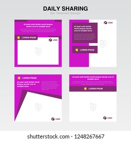 Poster , banner Template, social media banner, Set Cover information and knowledge Template for social media