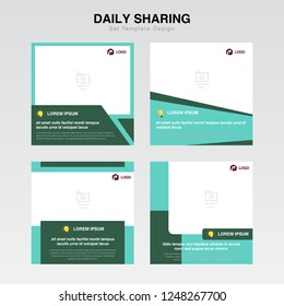 Poster , banner Template, social media banner, Set Cover information and knowledge Template for social media