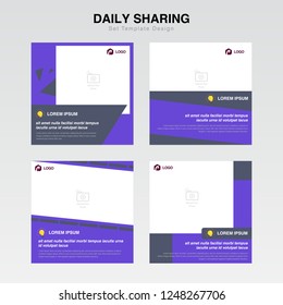 Poster , banner Template, social media banner, Set Cover information and knowledge Template for social media