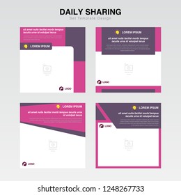 Poster , banner Template, social media banner, Set Cover information and knowledge Template for social media