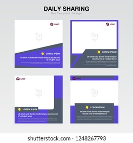 Poster , banner Template, social media banner, Set Cover information and knowledge Template for social media