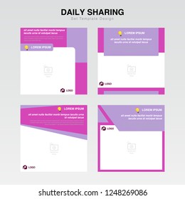 Poster , banner Template, social media banner, Set Cover information and knowledge Template for social media