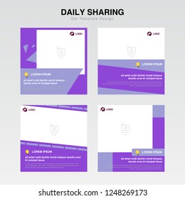 Poster , banner Template, social media banner, Set Cover information and knowledge Template for social media