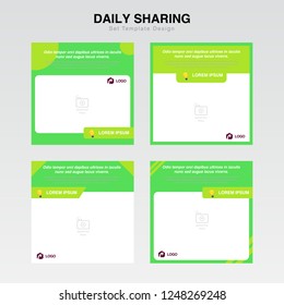 Poster , banner Template, social media banner, Set Cover information and knowledge Template for social media