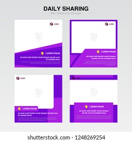 Poster , banner Template, social media banner, Set Cover information and knowledge Template for social media