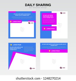 Poster , banner Template, social media banner, Set Cover information and knowledge Template for social media