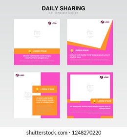Poster , banner Template, social media banner, Set Cover information and knowledge Template for social media