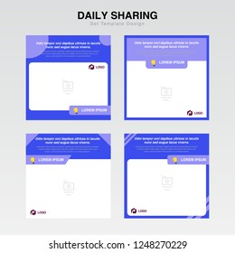 Poster , banner Template, social media banner, Set Cover information and knowledge Template for social media