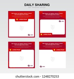 Poster , banner Template, social media banner, Set Cover information and knowledge Template for social media