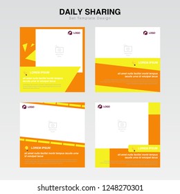 Poster , banner Template, social media banner, Set Cover information and knowledge Template for social media
