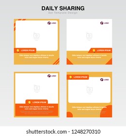 Poster , banner Template, social media banner, Set Cover information and knowledge Template for social media