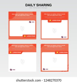 Poster , banner Template, social media banner, Set Cover information and knowledge Template for social media