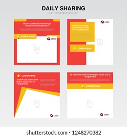 Poster , banner Template, social media banner, Set Cover information and knowledge Template for social media